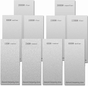 Diamond Sharpening Stone Set,Diamond Lapping Plate Coarse/Medium/Fine Grit Sharpener, Honing Whetstone for Kitchen, Sharpening Dull (150 240 400 600 800 1000 1200 1500 2000 3000)