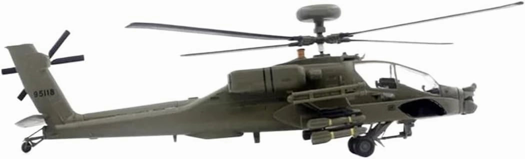 Diecast Plane Model 1：72 for AH-64D Army Armed Helicopter ABS Diecast Aircraft Model Souvenirs