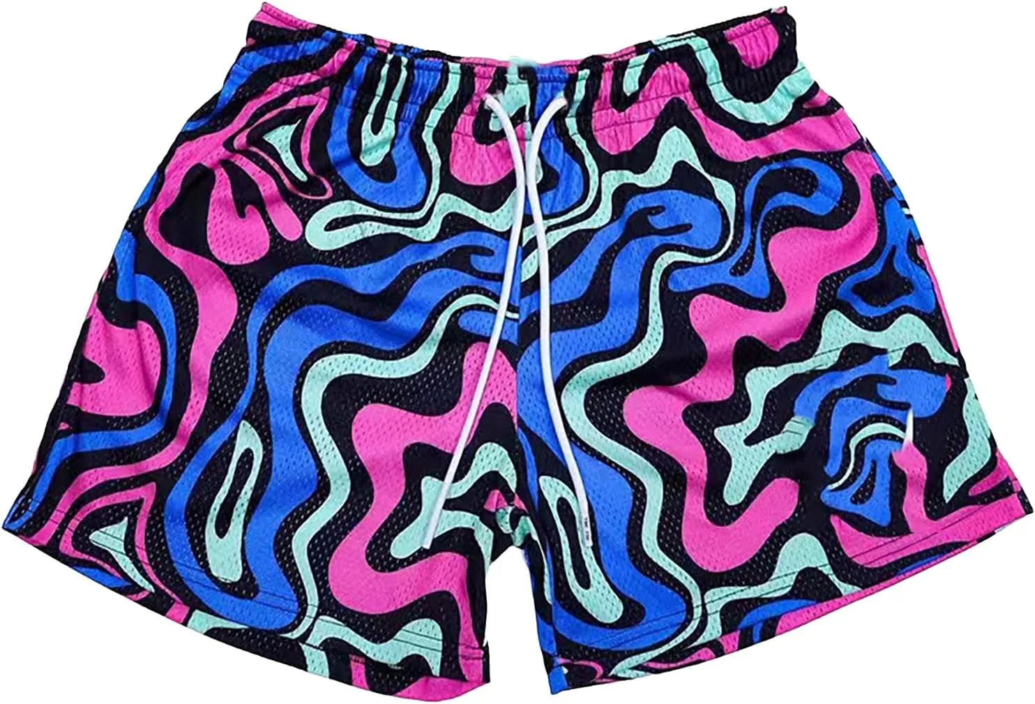 DIOTSR Mens Art Graphic Basketball Shorts Casual Athletic Running Shorts Cool Streetwear Designer Shorts Drawstring