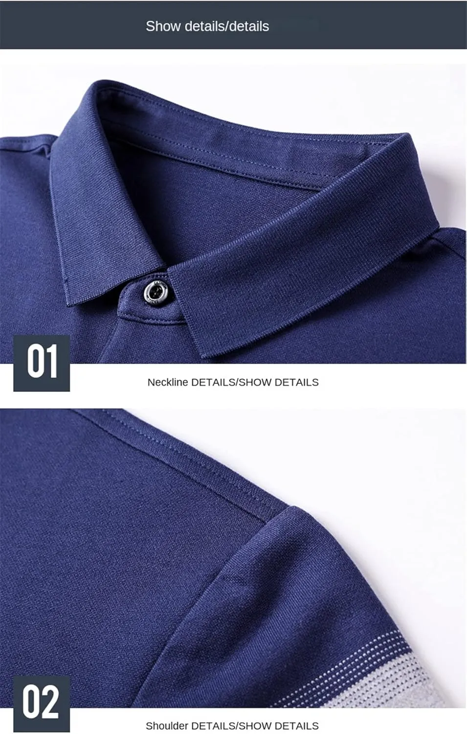 Disimlarl Men Designer Striped Classic Contrast Color Polo Shirt Casual Long Sleeve Lapel Tops