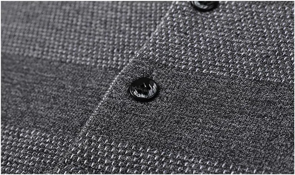 Disimlarl Men Striped Designer Embroidery Casual Turn Down Collar Long Sleeve Polo Shirts Men Tops