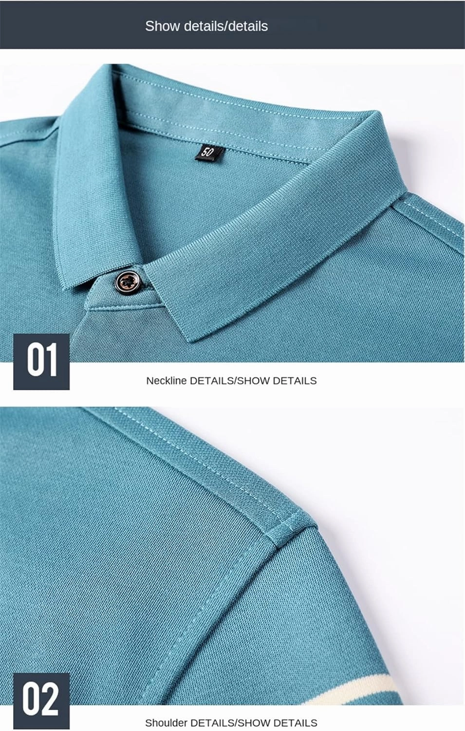 Disimlarl Mens Designer Striped Contrast Color Polo Shirt Korean Casual Regular Fit Long Sleeve Tops