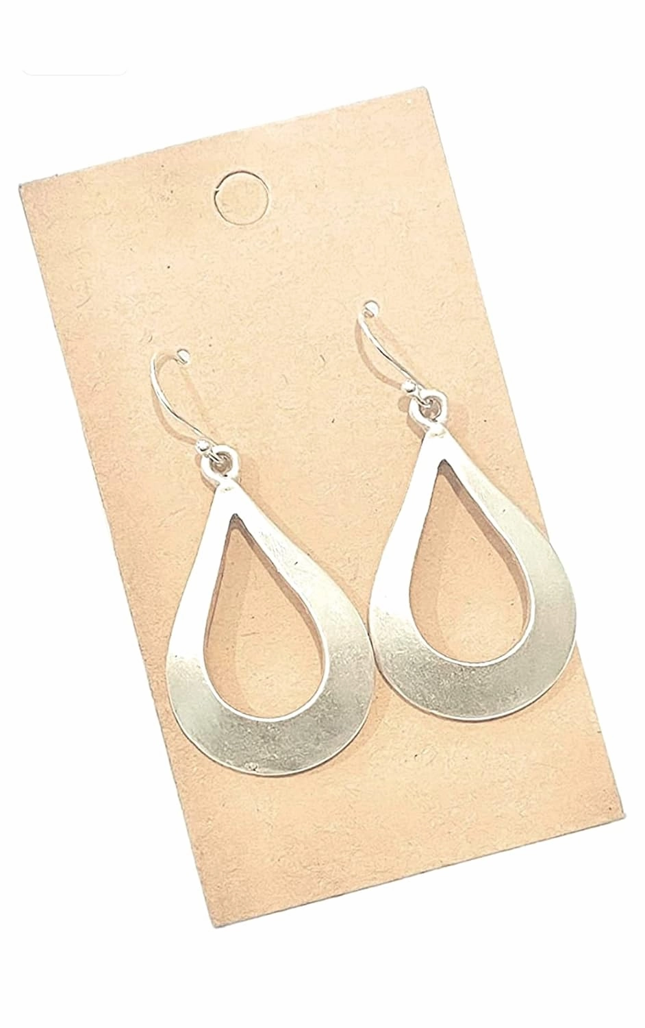 Distressed Silver Teardrops on Sterling Silver Earrings