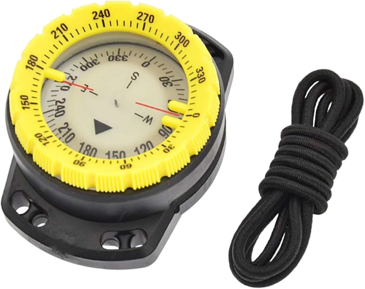 Dive Compass Surfing Luminous Underwater 50m Wrist Compass Night Vision Waterproof Navigation Compass with Bungee,Boating Accessory