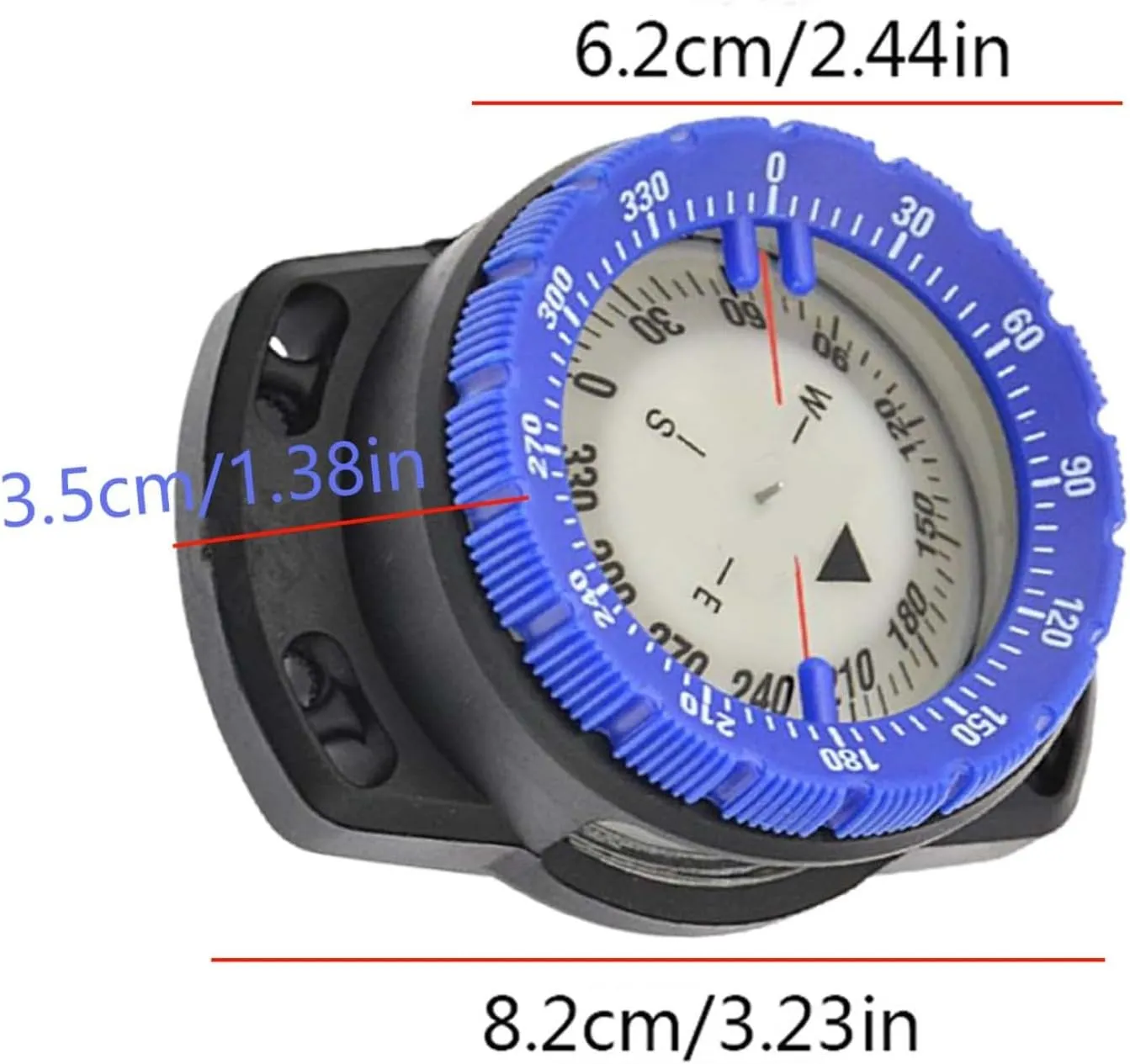 Dive Compass,Dive Compass Surfing Luminous Underwater 50M Wrist Compass Night Vision Waterproof Navigation Compass with Bungee,Diving Compass