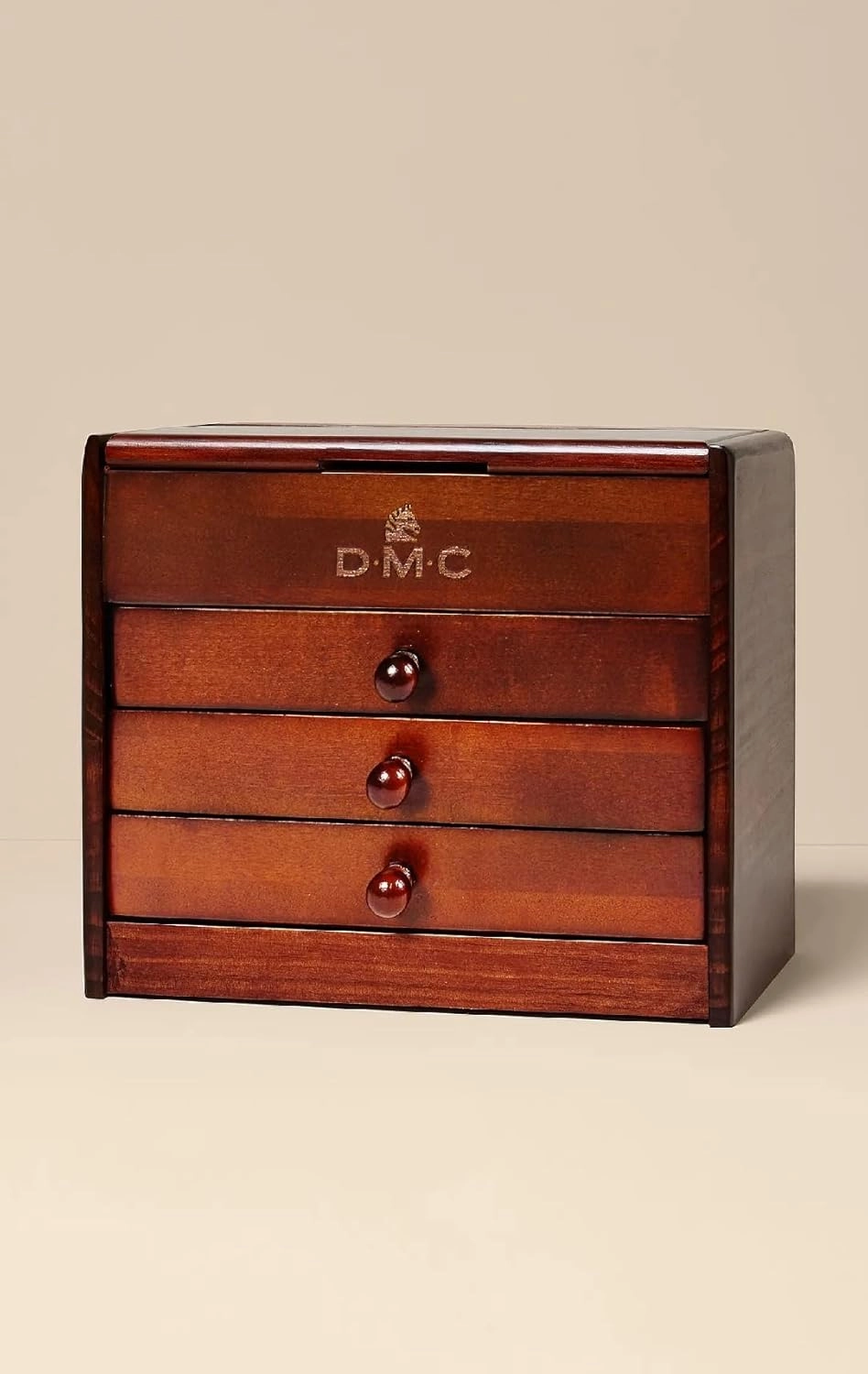 DMC Petite Decorative Wooden Chest With Assortment Pack Special Thread Assortment Pack - 100 Skeins
