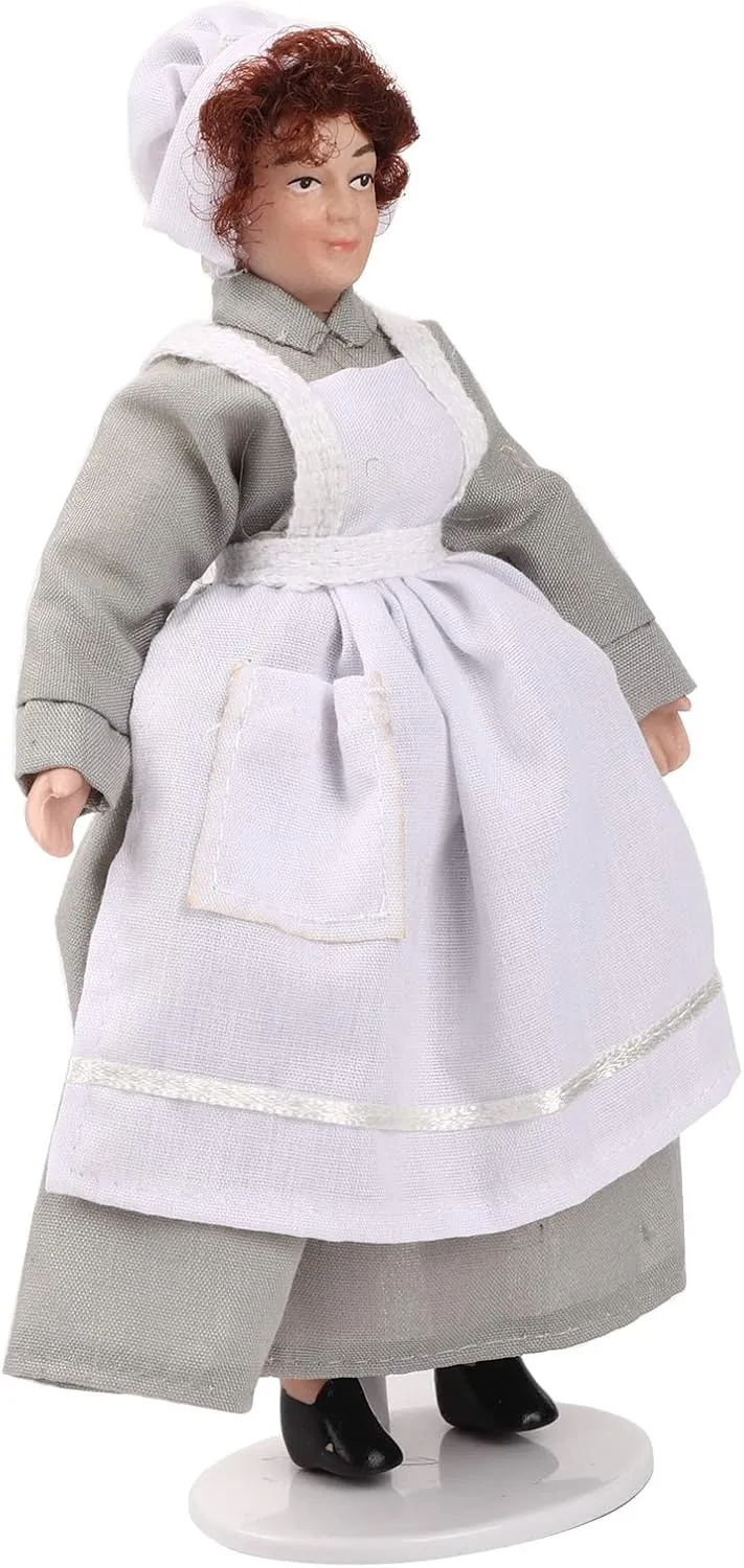 Doll People, Dollhouse Miniature Porcelain Doll Model Decoration Ornament with Stand for 1:12 Scale Doullhouse Buildings(Chef) Dolls and Toys