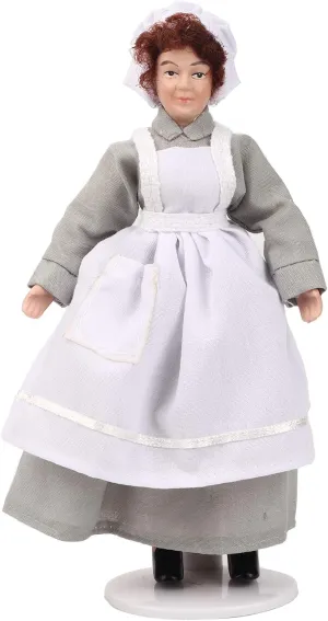 Doll People, Dollhouse Miniature Porcelain Doll Model Decoration Ornament with Stand for 1:12 Scale Doullhouse Buildings(Chef) Dolls and Toys