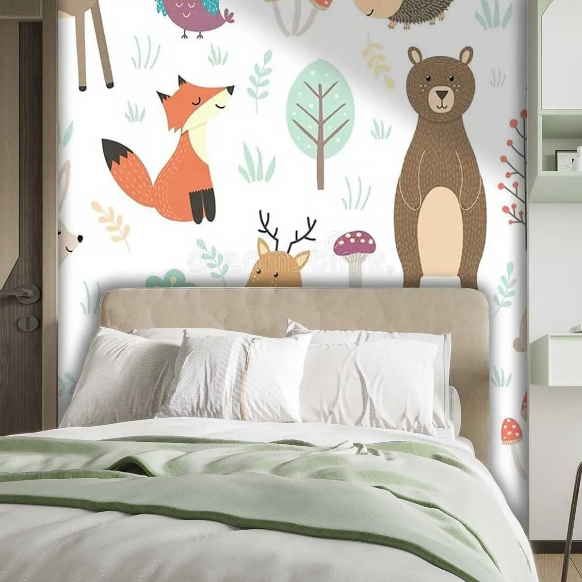 Dollhouse Wallpaper Peel and Stick Boho Decor Stickers for Walls Decoration Cute Simple Kids Wall Clings Versatile for Various Spaces (W) 118" X(H) 110"