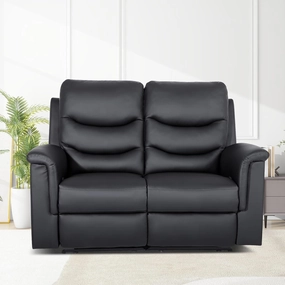 Double Recliner Loveseat With Adjustable Footrest, Wall Hugger Reclining 2 Seater for Living Room & RV
