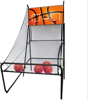 Dual Shot Sport Arcade Basketball Game,8 Game Options & 4 Balls,Indoor Basketball Hoop w/Frame