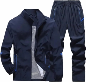 Dvbfufv Men's Outdoor Hiking Running Basketball Sportswear Sets Jogging Sports Jacket Pants Sweatsuit Suits