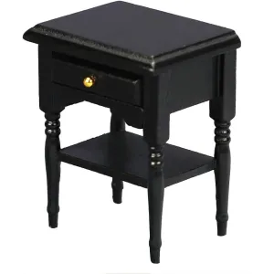 EatingBiting 1:12 French Style Dollhouse Miniature Furniture Wooden Closet Wardrobe Cabinet Bedside Table Nightstand Dollhouse End Table