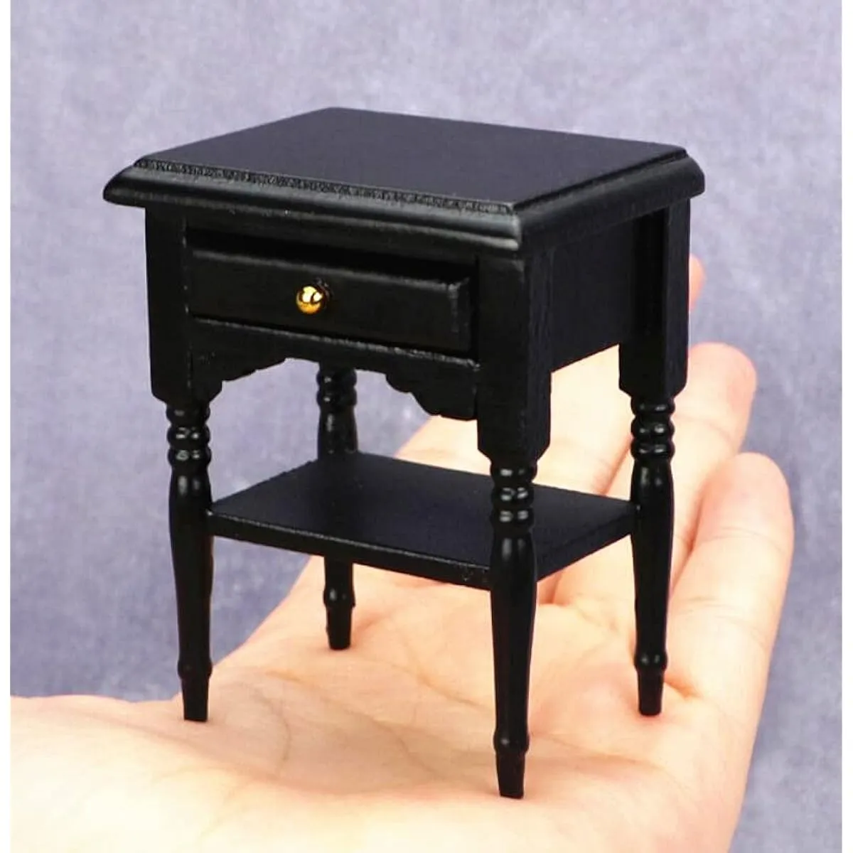 EatingBiting 1:12 French Style Dollhouse Miniature Furniture Wooden Closet Wardrobe Cabinet Bedside Table Nightstand Dollhouse End Table