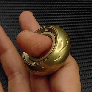 EDC Fidget Sliders Fidget Toys Stress Relief for Adults Magnetic Metal ADHD Casual Fidget Rings Haptic Coin Blocks (Moto-Lightning)