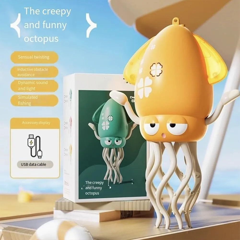 Electric Crawling Octopus Toy, Dancing Octopus Toy, Smart Tentacle Explorer, Playful 8-Leg Auto-Dance Toys with LED & Music, Electric Automatic Obstacle Avoidance, for Indoor