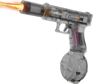 Electric Water Gun for Adults Kids, Automatic Water Gun with Muzzle Flash & Recoil Effect Electric Squirt Gun Up to 26 FT Range for Swimming Pool Party Beach Outdoor Activity