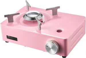 Emergency Gear Camping Mini Butane Portable Gas Stove with Carrying Case, Stainless Steel,Single Burner