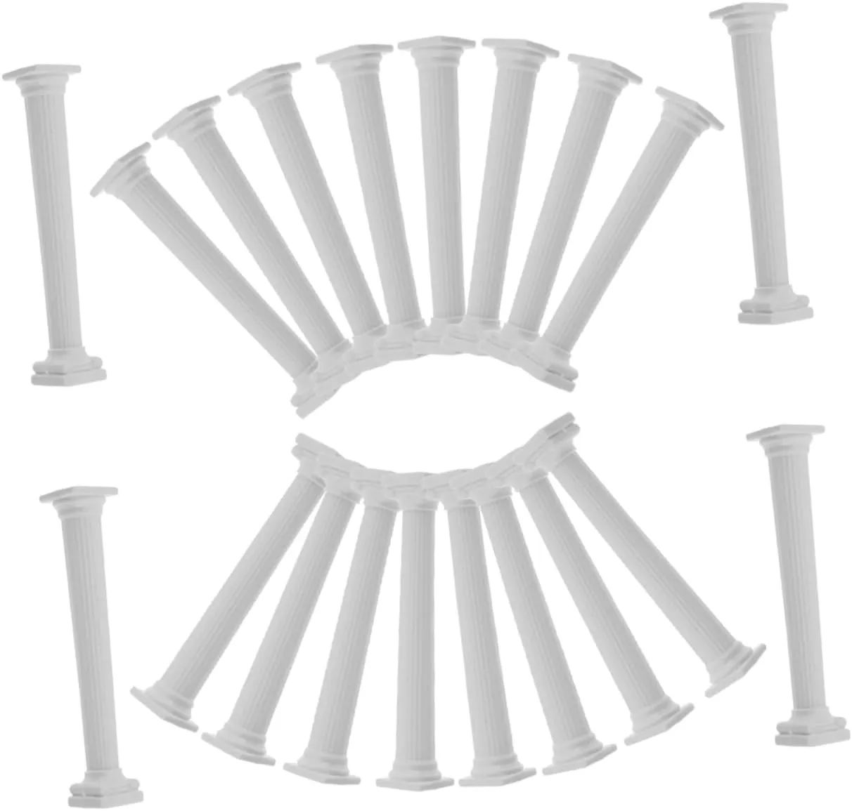 ERINGOGO 20pcs Miniature Roman Column Statues Decorative Pillar Stand for Dollhouse Office Home and Garden Decor Realistic Greek Architecture Photography Props