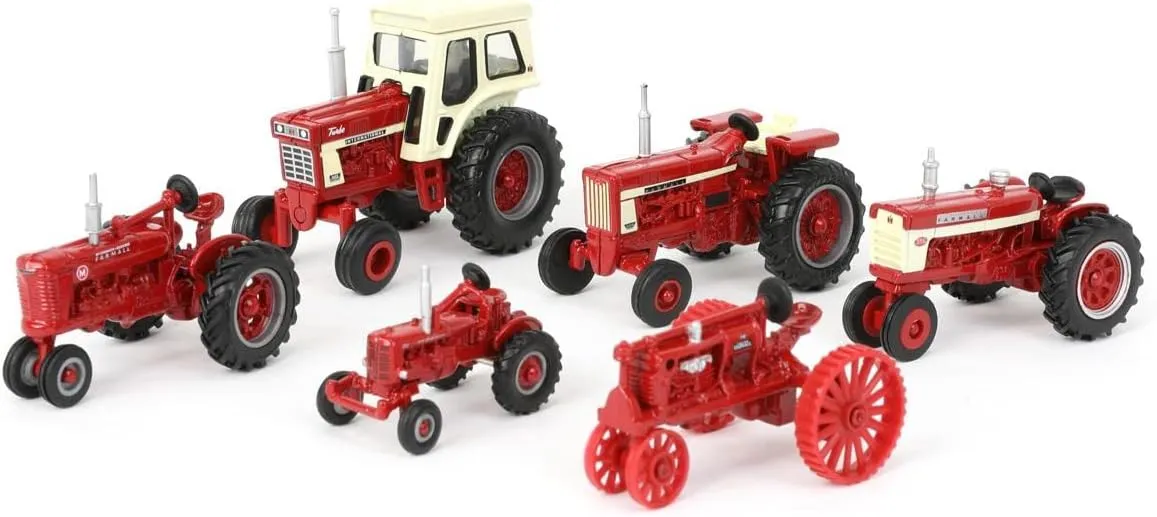 ERTL 1/64 Limited Edition Farmall 100th Anniversary Diecast Tractor Set for Ages 14 , Includes Farmall 100, F-20, M, 560, 806, 1466