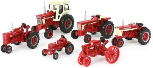 ERTL 1/64 Limited Edition Farmall 100th Anniversary Diecast Tractor Set for Ages 14 , Includes Farmall 100, F-20, M, 560, 806, 1466