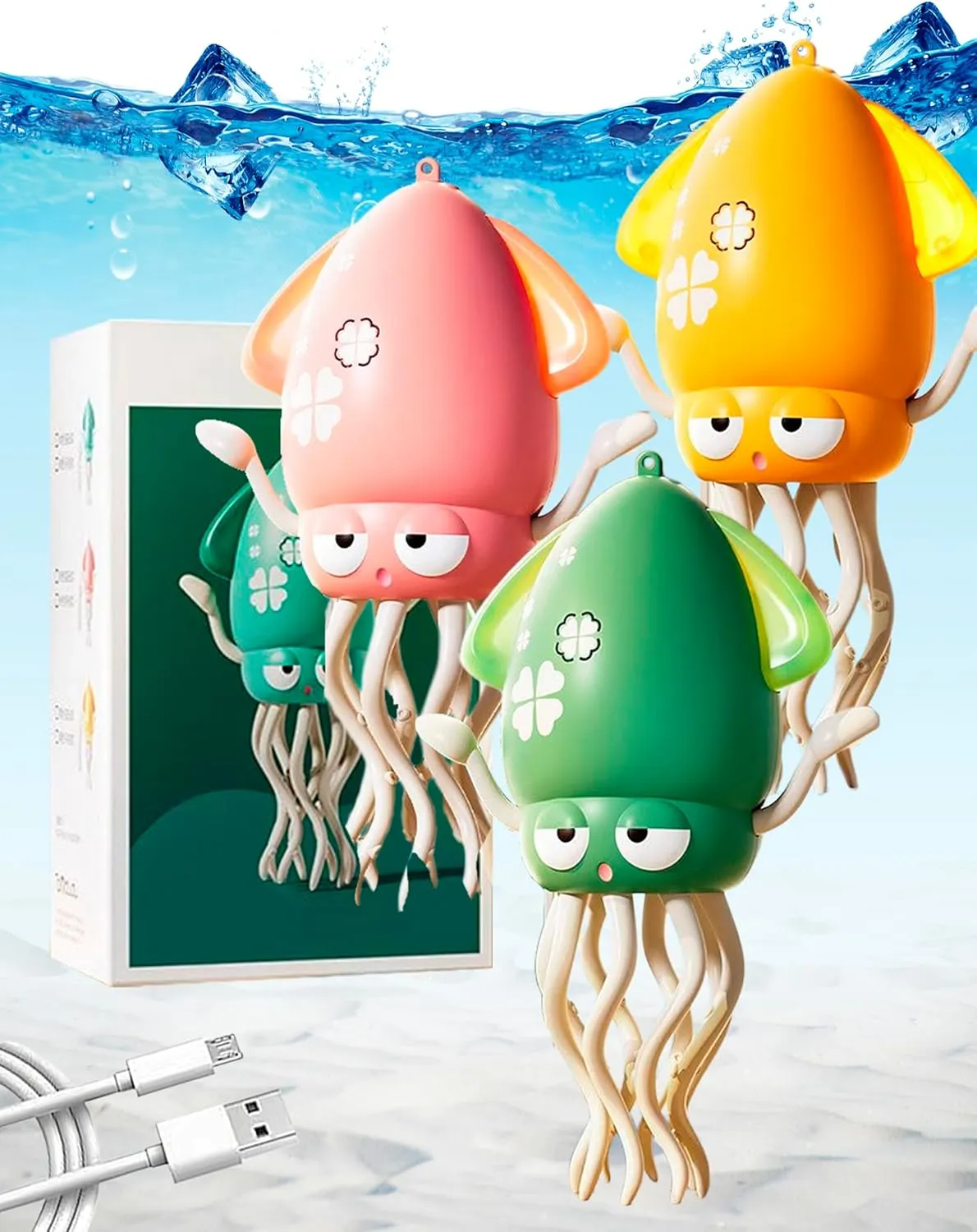 ERYNA Upgraded Smart Tentacle Explorer 2025 New Wiggly Wonder Octopus, Auto-Avoidance Dancing Sliding Companion,Flashing LED Lights USB Rechargeable Robotic Fun for Cats Dogs&Family (Mix-3Pcs)