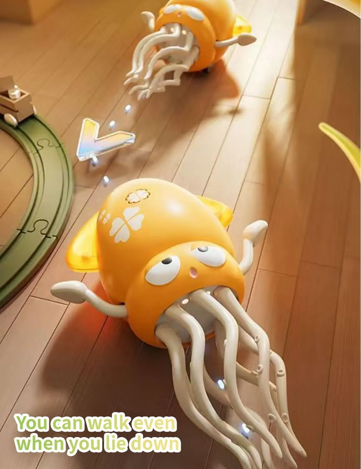 ERYNA Upgraded Smart Tentacle Explorer 2025 New Wiggly Wonder Octopus, Auto-Avoidance Dancing Sliding Companion,Flashing LED Lights USB Rechargeable Robotic Fun for Cats Dogs&Family (Mix-3Pcs)