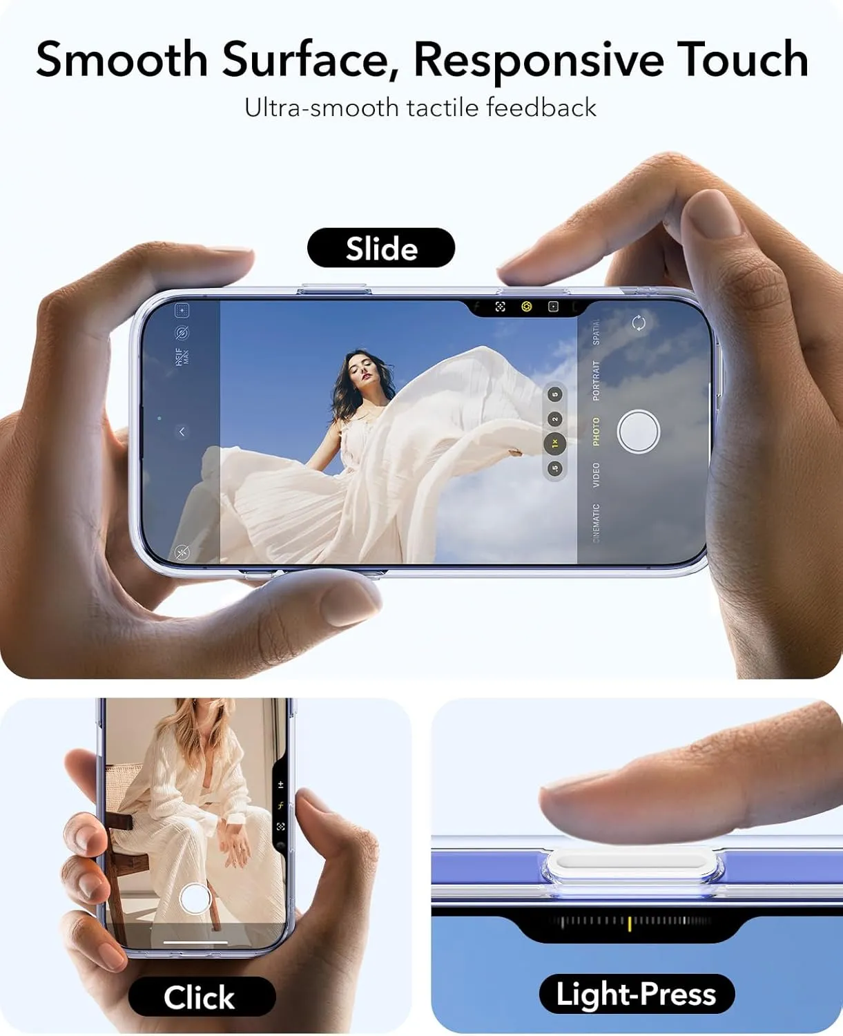 ESR for iPhone 16 Case, Camera Control Button Compatible with MagSafe, Military-Grade Protective Case for iPhone 16,Built-in Stash Stand Phone Case, Scratch-Resistant Back Cover, Clear