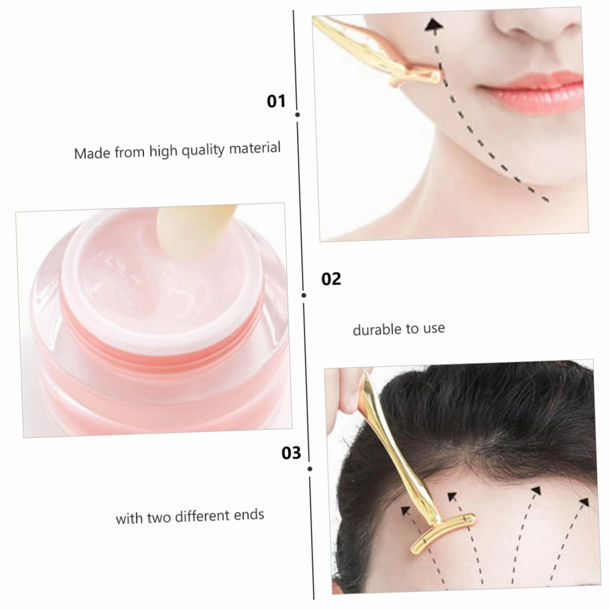Essence Bar Mask Spoon Included Eye Massage Roller Set for Women's Beauty Routine