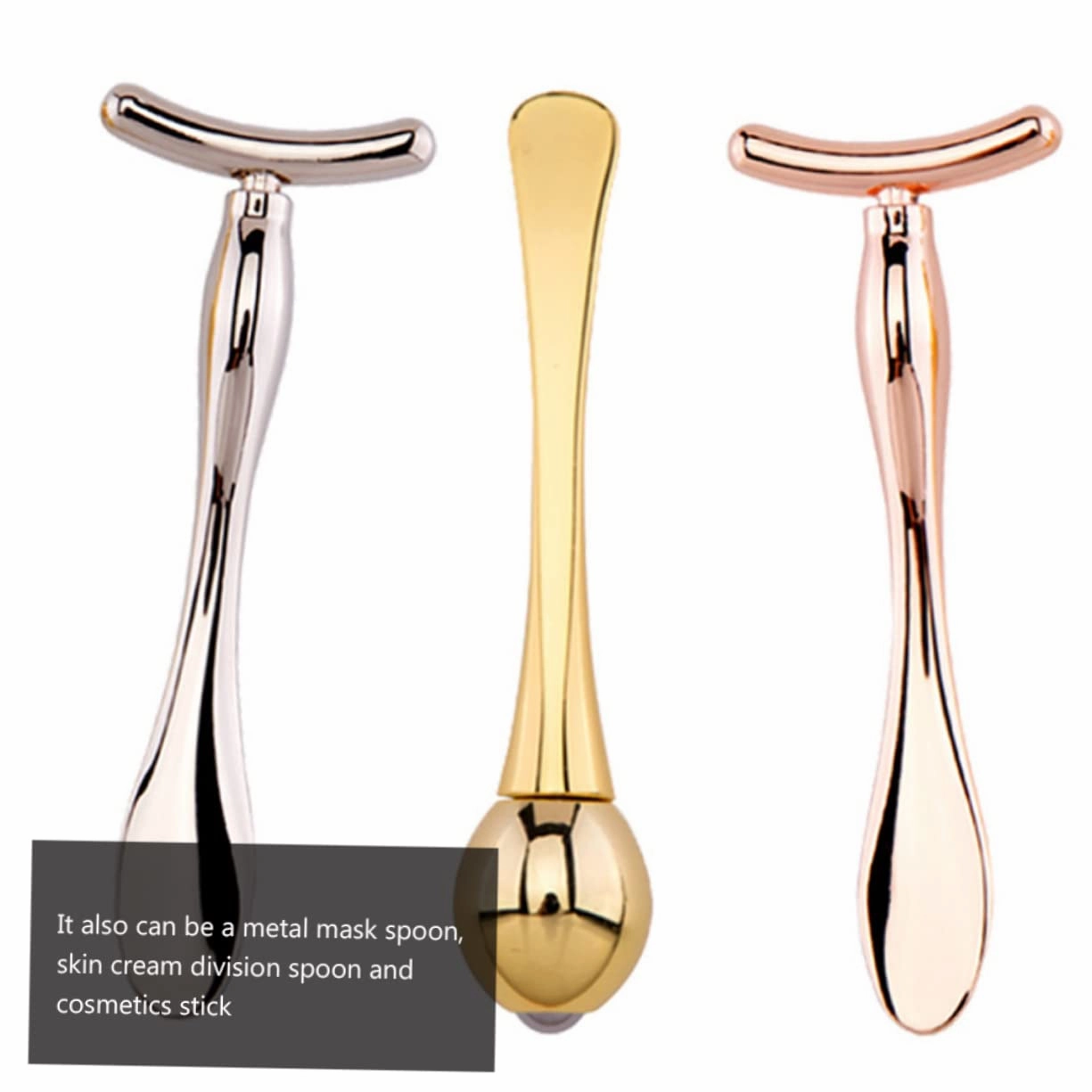 Essence Bar Mask Spoon Included Eye Massage Roller Set for Women's Beauty Routine