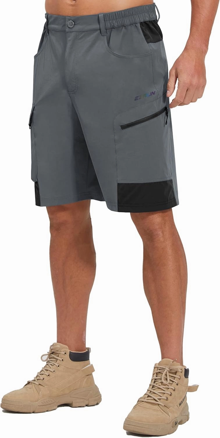 EZRUN Men's Hiking Cargo Shorts Quick Dry Golf Outdoor Work Tactical Shorts with Multi Pocket for Fishing Travel