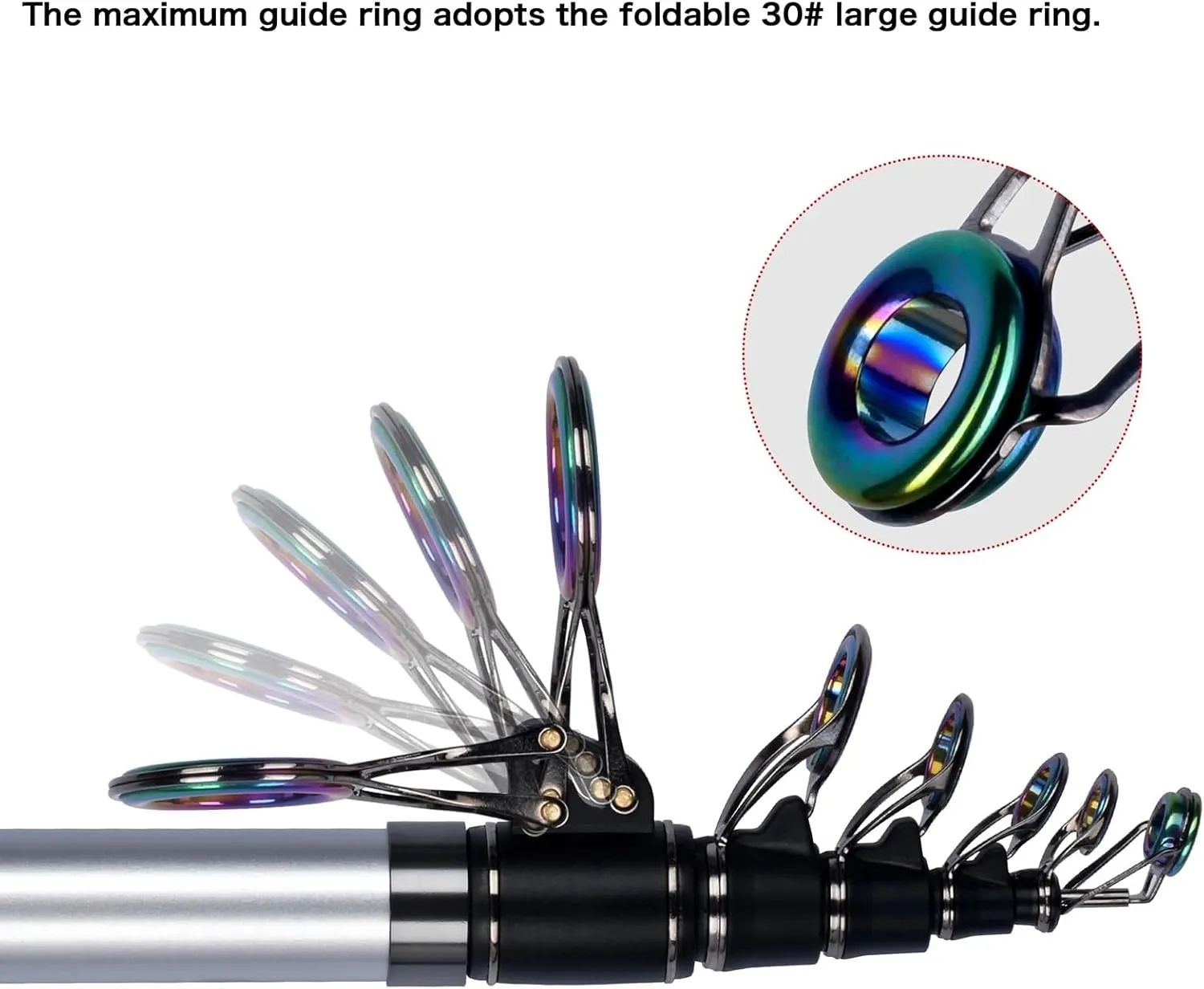 Fishing Rod Telescopic Fishing Surf Rod Travel Spinning Power 60-200g Throw Surfcasting Shore Casting Pole 5.3/5.0/4.5/4.2/4.05/3.9m Fishing Pole