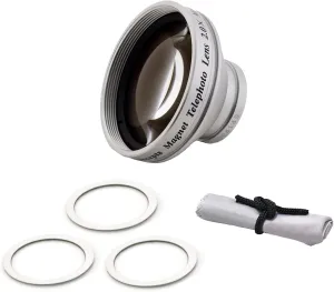 Flip Video F460 2.0x Telephoto (Modification Style) Magnetic Lens   Cronies Micro-Fiber Cleaning Cloth