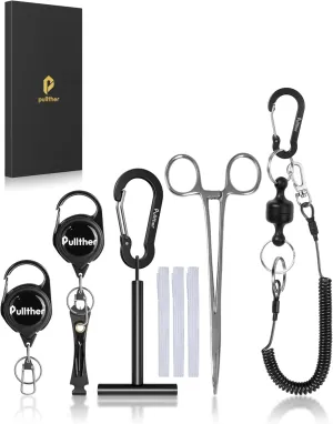 Fly Fishing Accessories 8 PCS,Fly Fishing Forceps,Tippet Holder,Fishing Tippet Spool Ring,Retractable Keychain and Magnetic Keychain with Lanyard,Fly Fishing Tools,Gift for Men