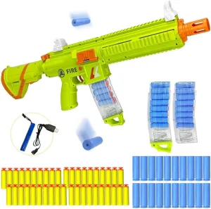 Foam Toy Blaster for Teens 14 , Semi-Auto & Manual Modes with Ejecting Action, Include 40 EVA Foam Darts, 2 Containers, 20 Reusable Dart Holders, Gift for Christmas Birthday (Green)​