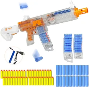 Foam Toy Blaster for Teens 14 , Semi-Auto & Manual Modes with Ejecting Action, Include 40 EVA Foam Darts, 2 Containers, 20 Reusable Dart Holders, Gift for Christmas Birthday (Orange)​