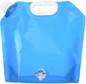 Folding Portable Bucket 5/7.5/8/10L Capacity Bag Thicken Folding Bucket Portable Bag Container Collapsible Pouch Can Camping (Color : Blue 5L)