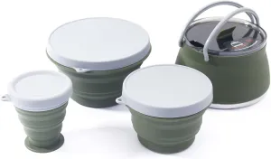 Folding Pot Set Portable Cooking Set Collapsible Cookware Set Outdoor Camping Cookware Set Compact