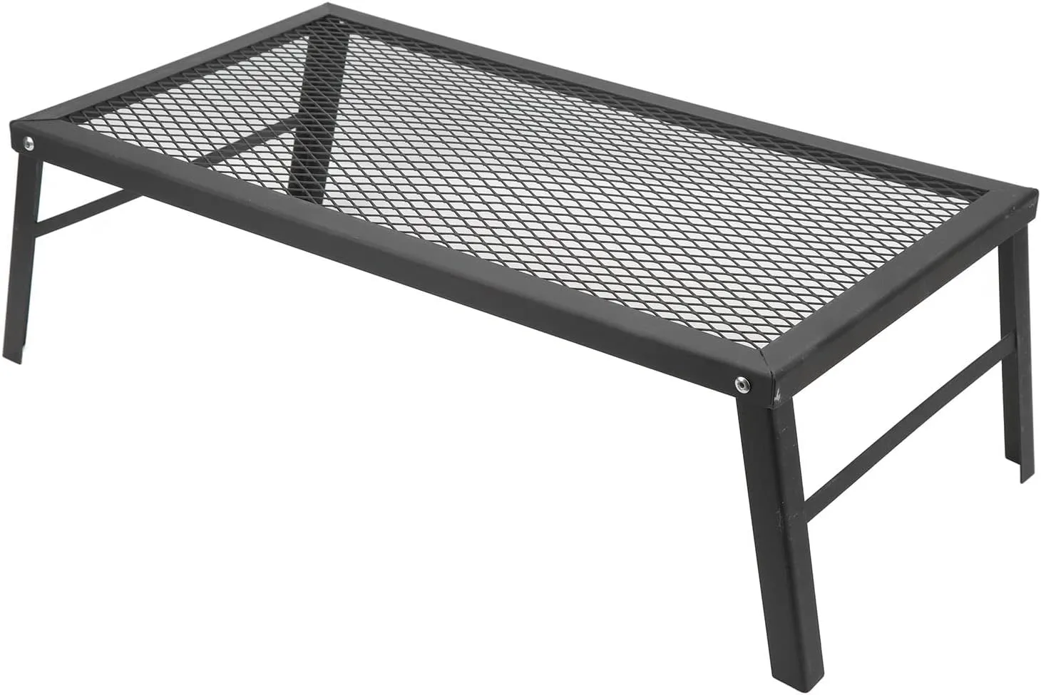 FoldingGrill, Heavy Duty Iron Material, Stable Structure, Lightweight and Portable, Easy Folding Installation, Multiple Applications, with Portable Camp Fire Cooking, for Outdoor