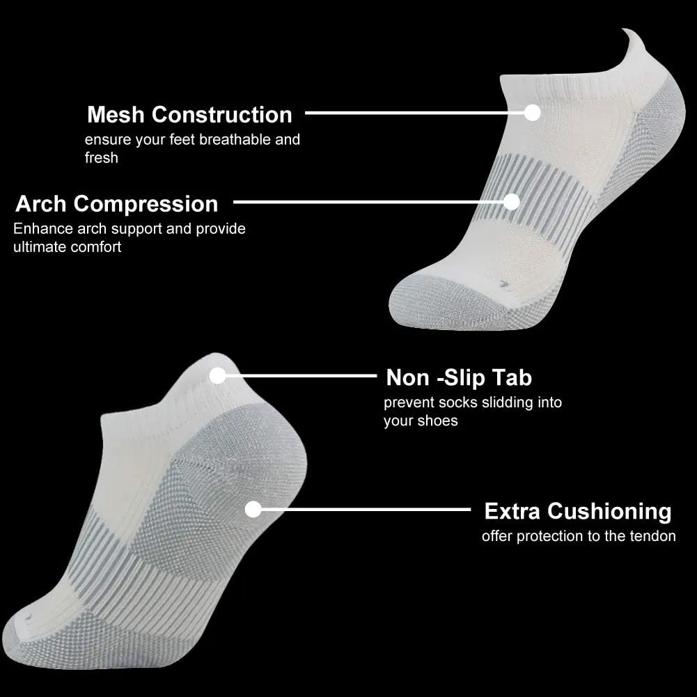 FOOTPLUS Unisex Copper Compression Socks Circulation Arch Support Plantar Fasciitis Ankle Golf/Running/Hiking Socks