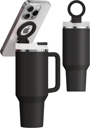 for Stanley Cup Phone Holder with Magnetic Phone Holder for Quencher H2.0 FlowState Tumbler Foldable Stand Water Bottle for Stanley Cup Accessories Hands Free for All Phones Cases