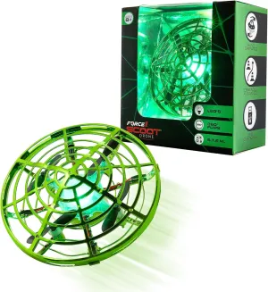 Force1 Scoot Skeet Mini Drone Electronic Shooting Game for Kids (Drone Only)- Hand Drones for Kids Compatible with Scoot Skeet LED Blaster, Electronic Target Game Indoor Flying Ball Toy (Green)