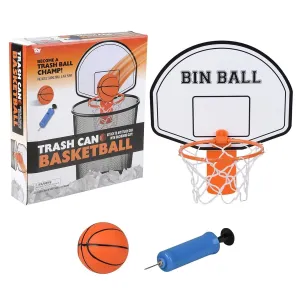 Forest & Twelfth 8.5” Trash Can Basketball Game Set – Office Basket Ball Hoop Clip for Waste Basket, Also Ideal for Living Room or Bedroom, Includes Basket Ball and Inflating Pump