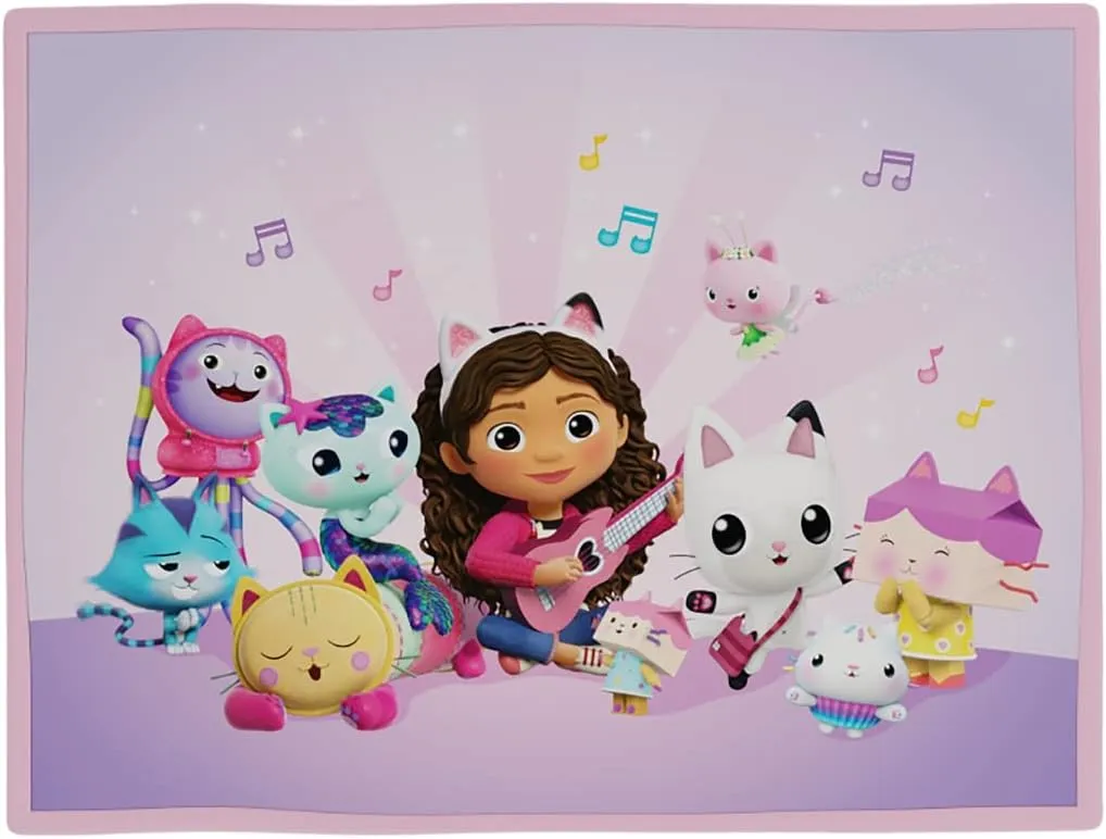 Franco DreamWorks Gabby's Dollhouse Kids Room Non Slip Area Rug, 69 in x 52 in, (Official Licensed Product)