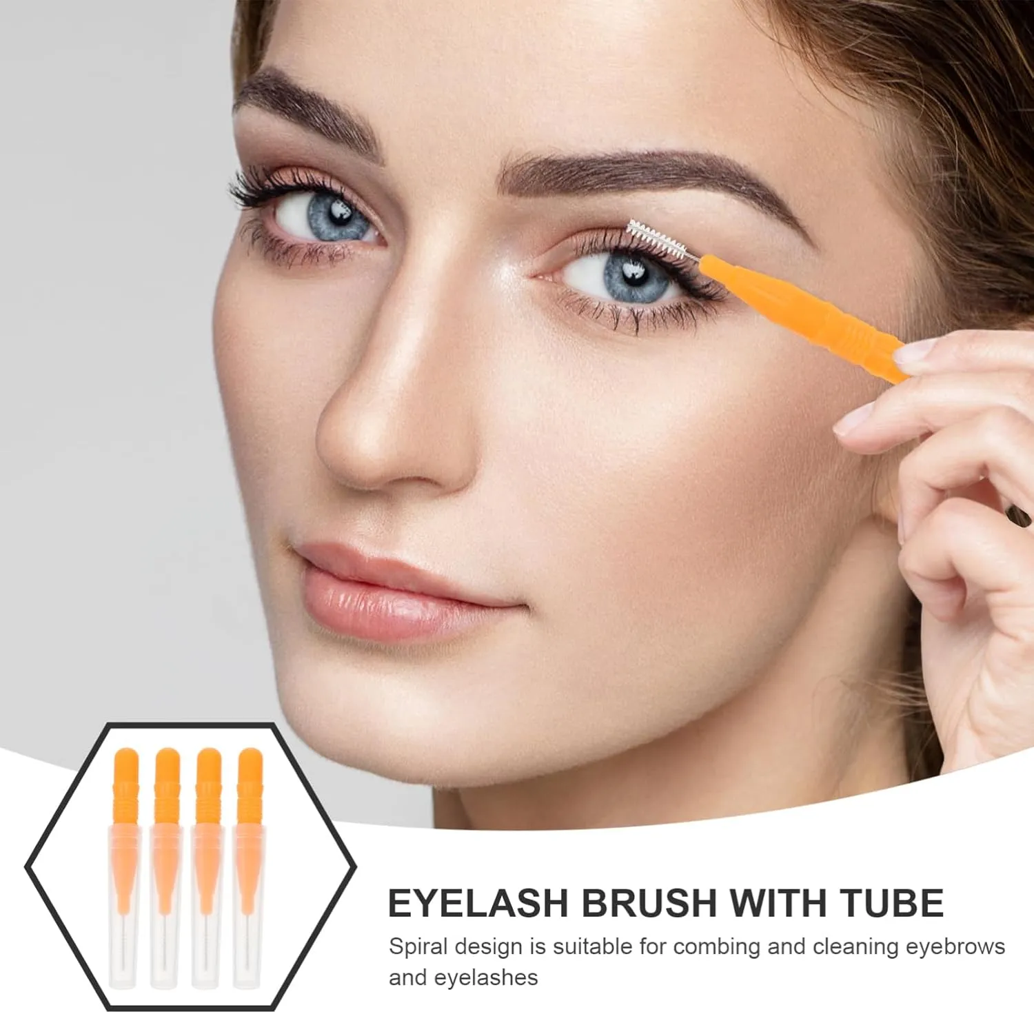FRCOLOR 4sets Makeup Tools Set Mini Brush Eyebrow Brush Tooth Portable Cosmetic for Travel 20pcs*4