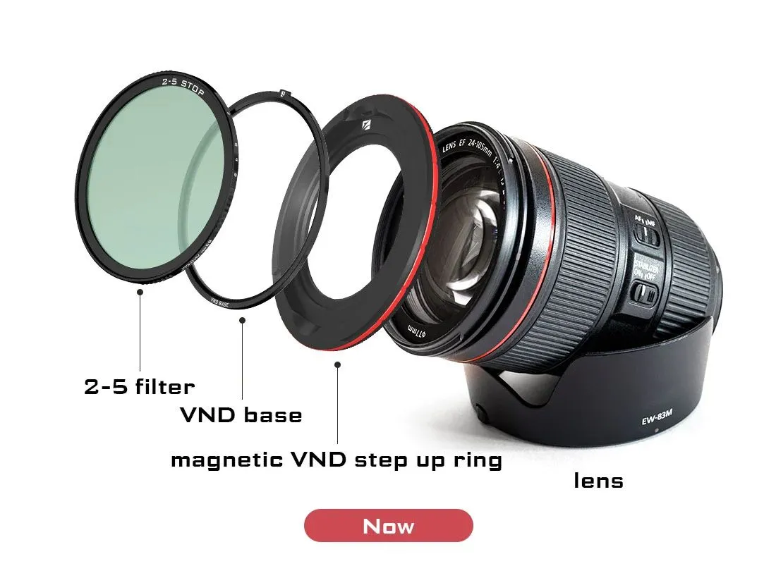 Freewell 58-82mm Magnetic VND Step-up Ring (Works only with Magnetic VND System)
