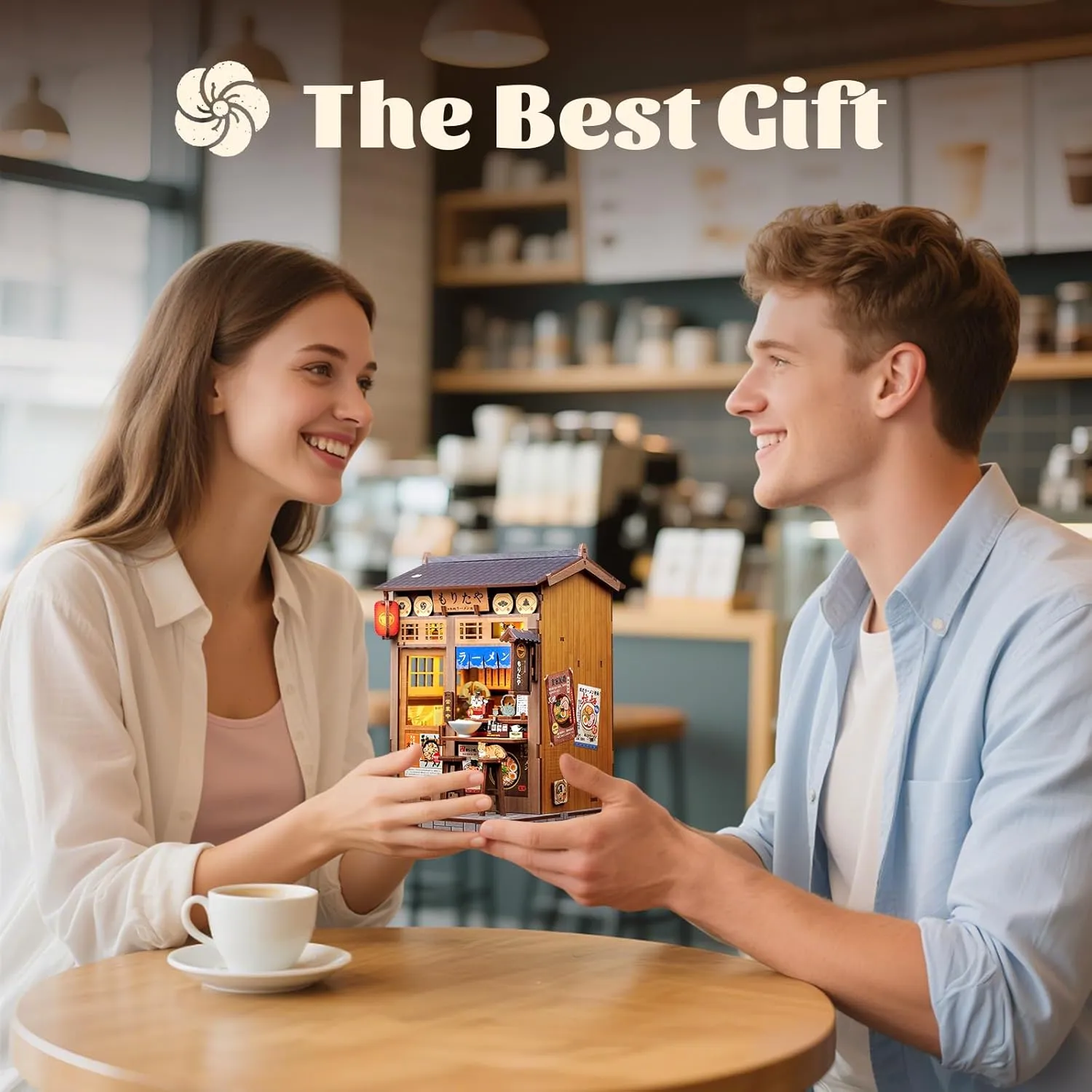 Fsolis Japanese Book Nook Kit - DIY Miniature Scene Dollhouse Kit 3D Puzzles for Adults Tiny House Mini Craft Bookshelf Nook Puzzle Book Decor Gifts for Women Teenagers Book Lovers (Morita-Ya Ramen)