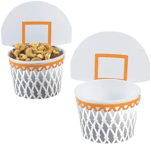 Fun Express Basketball Hoop Snack Cups - Party Supplies - 12 Pieces