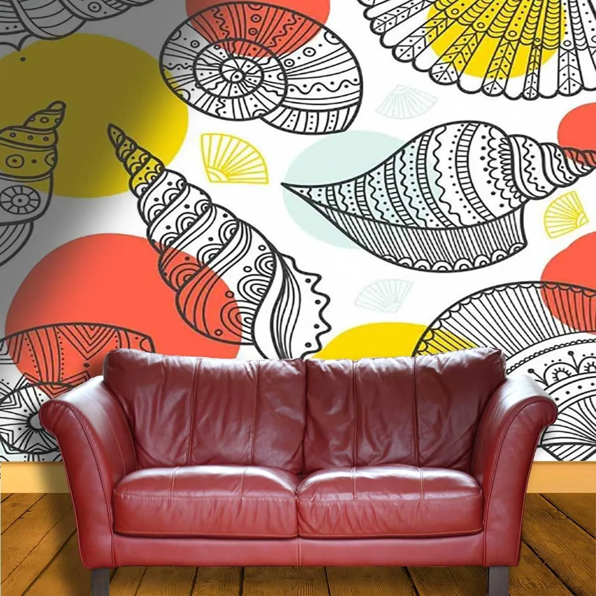 Fun Wallpaper Boho Decor Stickers for Walls Decoration Cute Simple Kids Dollhouse Renter-Friendly (W)137.8"X(H)110"