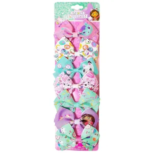 Gabby's Dollhouse Hair Bows - Hair Accessories Gift Set - 7 Pcs 4 Inch Bundle for Girls Different Character on each Hair Clip Kids Bow - Alligator Clip - Ages 3  